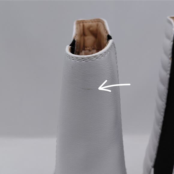 Journee Collection Womens Chelsea Ankle Boots Size 9 White Chunky Lug Sole - Picture 12 of 12